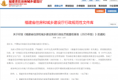 <b>关于印发《福建省住房和城乡建设系统行政处罚裁量权基准（2025年版）》的通</b>
